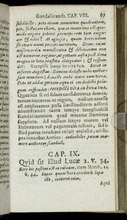 Cap. IX. Quid sit illud Lucæ 2. v. 34. [...]