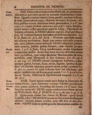 Paradoxon Ivridicvm De Statv Et Ivribvs Pecvliaribvs Neminis vom Niemande