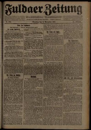 Ausgabe vom Dienstag, den 06. November 1917.