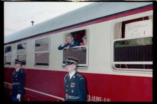 Fotografie: Abreise von Major General John H. Mitchell, ehemaliger US-Stadtkommandant, aus West-Berlin