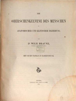 Das Venensystem des menschlichen Körpers, 1