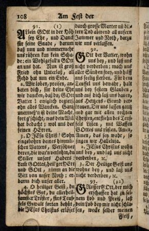 108-113, Am Fest der heiligen Dreyeinigkeit (§ 91 - 96)