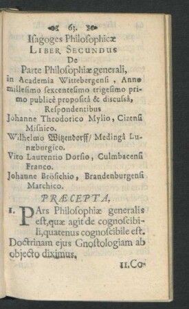 Praecepta.