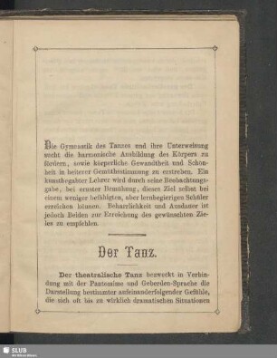 Der Tanz