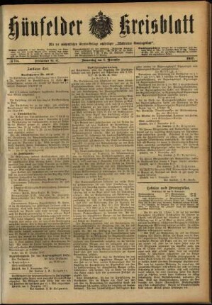 Ausgabe vom Donnerstag, den 08. November 1917.