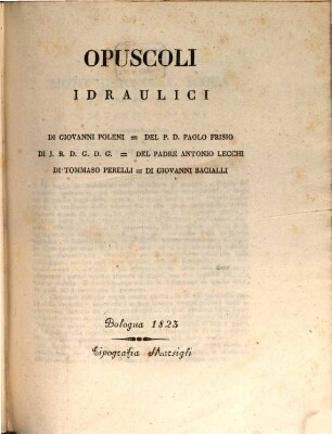 Opuscoli idraulici