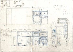 Fischer, Theodor; Nürnberg; Haus Adelsberger - Bad (Grundriss); Wandabwicklungen