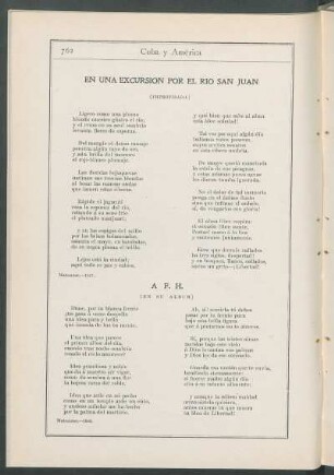 En una excursión por el río San Juan. [Poesía] : (Improvisada)