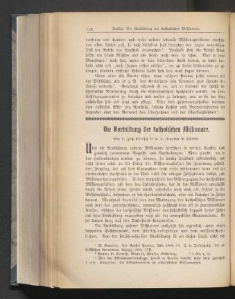 Die Vorbildung der katholischen Missionare
