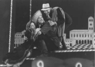 Hamburg. Hambuger Schauspielbühne im Gewerkschaftshaus, dem "Besenbinderhof". Aufführung der Komödie "Der Widerspenstigen Zähmung" von William Shakespeare 1945.