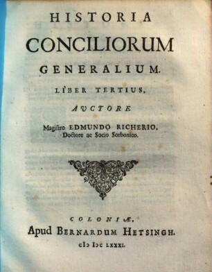 Historia Conciliorum Generalium : In quatuor Libros distributa, 3