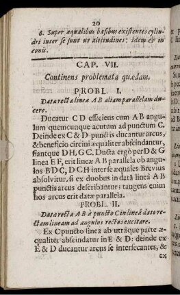 Cap. VII. Continens problemata quædam.