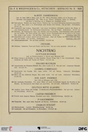 Nachtrag (Nr. 681-726)