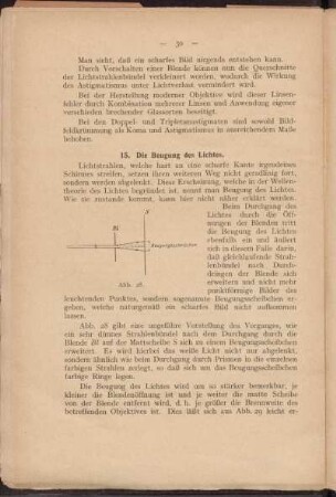 15. Die Beugung des Lichtes.