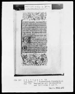 Niederländisches Stundenbuch (Handschrift der Brüder vom gemeinsamen Leben) — ---, Folio 172 rectoTextblatt