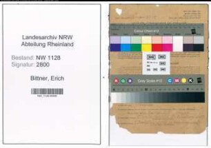 Entnazifizierung Erich Bittner , geb. 07.05.1908 (Polizist)
