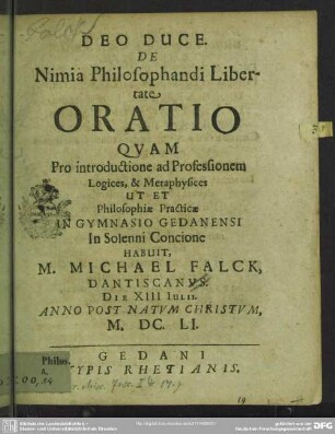De nimia philosophandi oratio