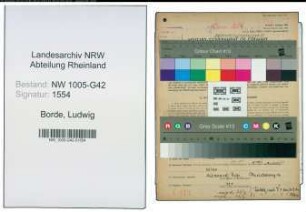 Entnazifizierung Ludwig Borde , geb. 12.01.1901 (Dachdecker)