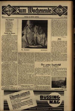 Dritte Ausgabe vom Sonntag, den 12. Januar 1936.