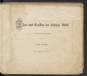 Thun und Treiben der kleinen Welt : 12 Originalzeichnungen
