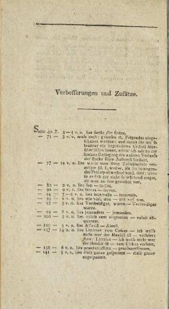 Verbesserungen und Zusätze.