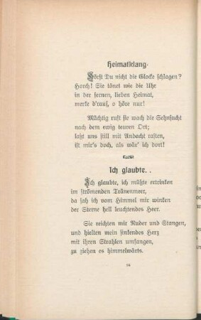 Ich glaubte ..