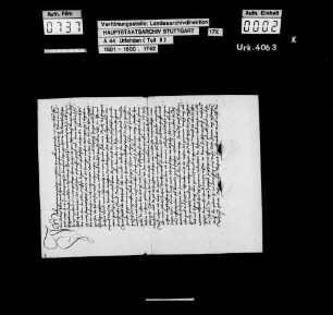Beckennhans aus Gerstetten [Kr. Heidenheim], gewesener Trempelknecht des Prälaten von Adelberg, wegen mehrerer zu Adelberg und Donzdorf [Kr. Göppingen] begangener Diebstähle zu Schorndorf gef., jedoch auf Fürbitten ehrbarer Leute statt strengerer Strafverfolgung vom Nachrichter mit Ruten vor das Obere Tor hinausgehauen, gelobt nach Verbüßung dieser Strafe unter Eid, mit Weib und Kindern unverzüglich über die Donau zu ziehen und sein Leben lang nicht mehr herüberzukommen und schwört U., in die er auch den Abt von Adelberg und das Kloster einschließt.