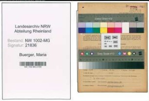 Entnazifizierung Maria Buerger , geb. 10.07.1911 ()