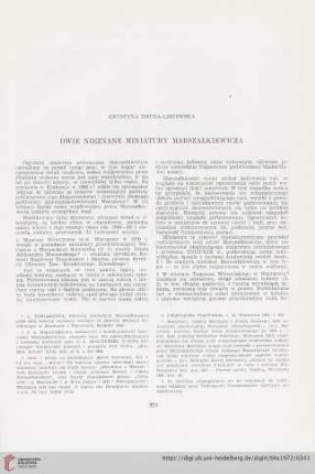 34: Dwie nieznane miniatury Marszałkiewicza