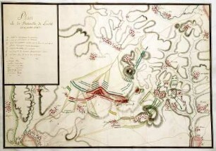 WHK 23 Österreichischer Sukzessionskrieg 1740-1748 bis zum Aachener Frieden: Plan der Schlacht bei Laveld (Lafelt), 2. Juli 1747