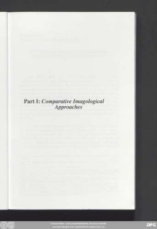 Part I: Comparative Imagological Approaches
