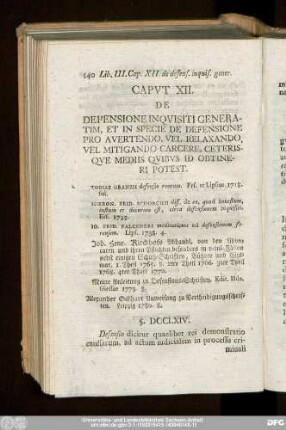Caput XII. De Defensione Inquisiti Generatim, Et In Specie De Devensione Pro Avertendo, Vel Relaxando, Vel Mitigando Carcere, Ceterisque Mediis Quibus Id Obtinere Potest.