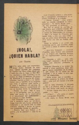 ¡Hola!, ¿quien habla?