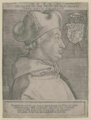 Profilbildnis des Kardinals Albrecht von Brandenburg, der Große Kardinal