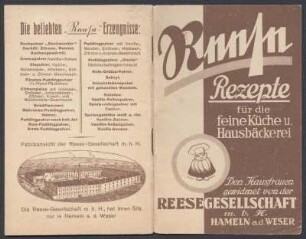 Reese Rezepte für die feine Küche u. Hausbäckerei