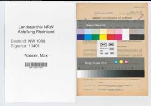 Entnazifizierung Max Naeser, geb. 15.09.1888 (Oberinspektor)