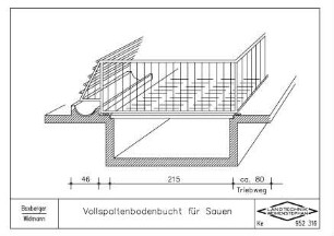Vollspaltenbodenbucht für Sauen