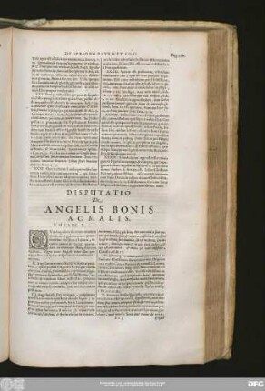 [IV.] Disputatio De Angelis Bonis Ac Malis.