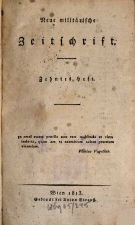 Neue militärische Zeitschrift, 3. 1813, Bd. 4