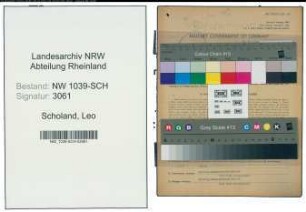 Entnazifizierung Leo Scholand , geb. 06.02.1913 (Sparkassenangestellter)