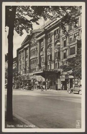 Ansichtskarte Eingang "Hotel Excelsior", Königgrätzer Straße