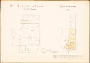 Amtsgericht, Kempen: Grundriss DG 1.100, Lageplan 1:500