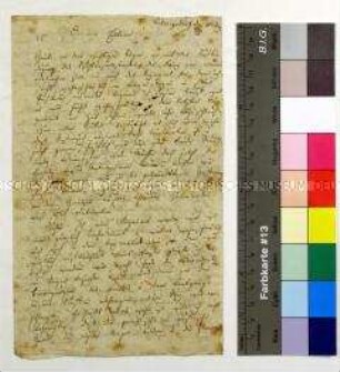 Brief des Peter Daniel Hauschild an seine Eltern; Ludwigsdorf, 10. August 1813