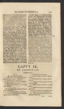 Caput IX. De Commerciis.