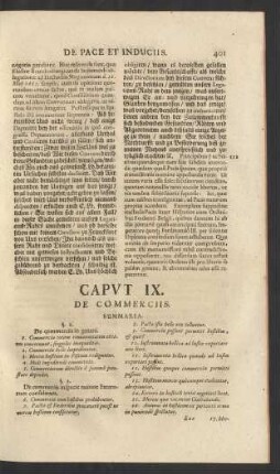 Caput IX. De Commerciis.