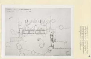 Inselschule Scharfenberg, Berlin-Tegel (Diplomarbeit bei Karl Wilhelm Ochs): Grundriss Erdgeschoss 1:200