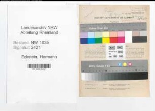 Entnazifizierung Hermann Eckstein , geb. 11.02.1901 (Dreher)