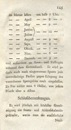 10) Schlußbemerkungen.