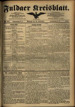 Ausgabe vom Mittwoch, den 26. September 1906.