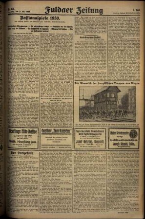 Zweite Ausgabe vom Samstag, den 24. Mai 1930.